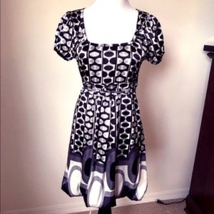 Extyn Italia Black Gray Abstract Bubble Dress